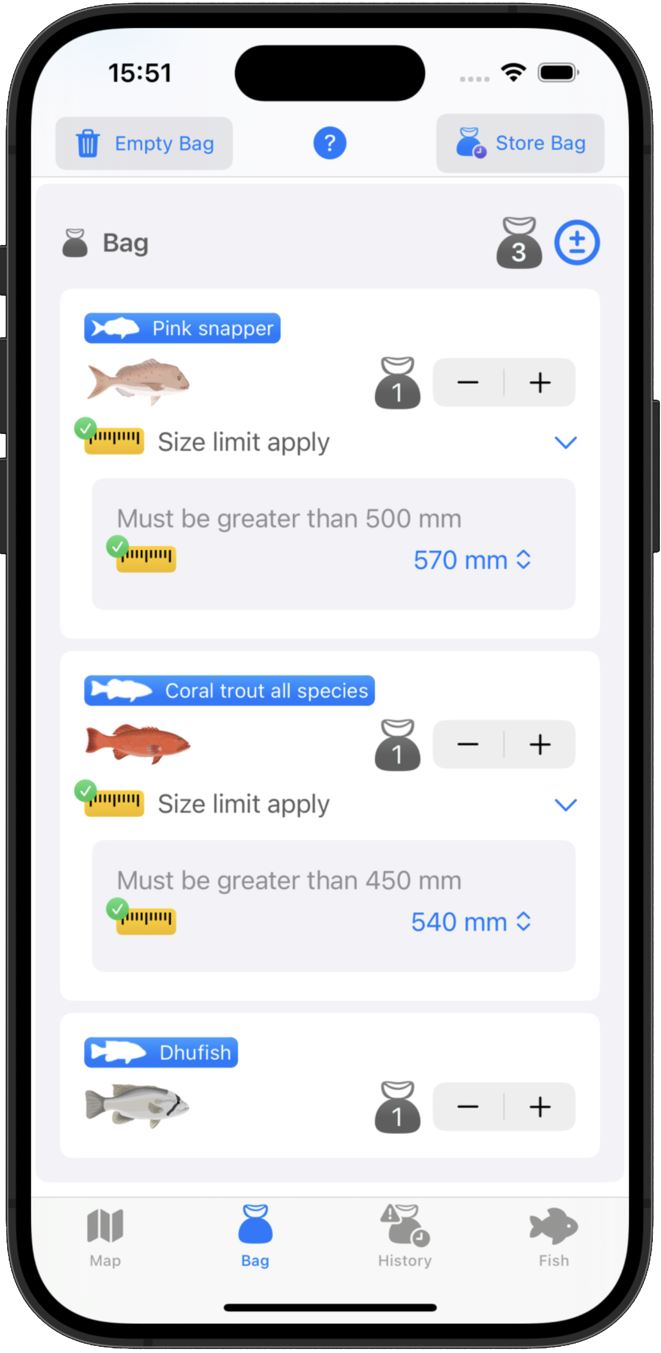 The live FishOz app for Western Australia